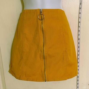 Chloe & Katie Mustard Mini Skirt